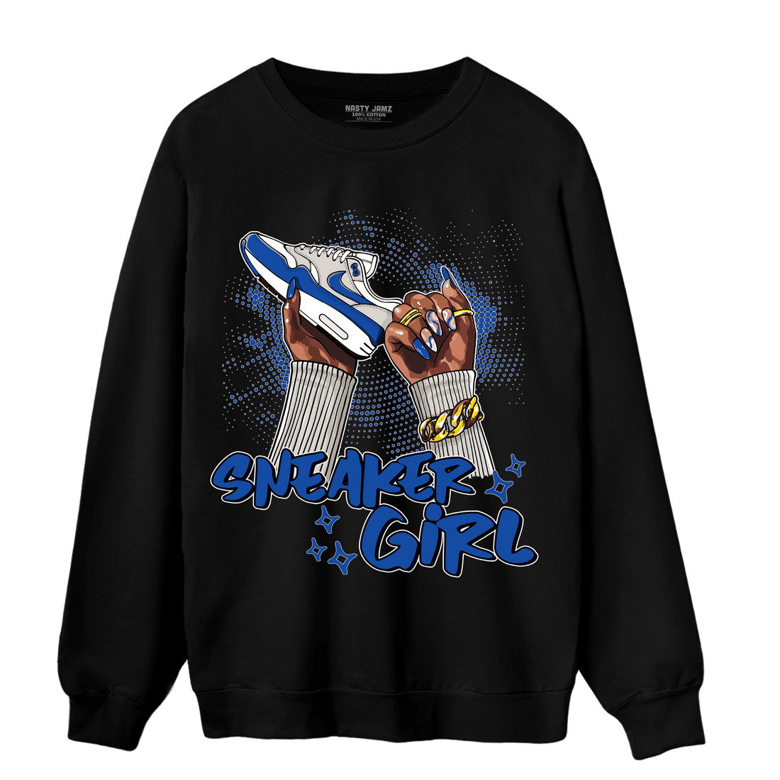 Air Max 1 86 Royal Sweatshirt Match Sneaker Girl Nail - NastyJamz