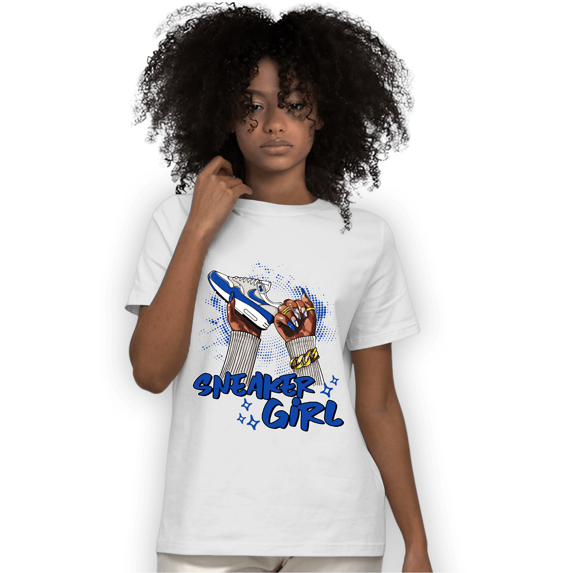 Air Max 1 86 Royal T Shirt Match Sneaker Girl Nail - NastyJamz