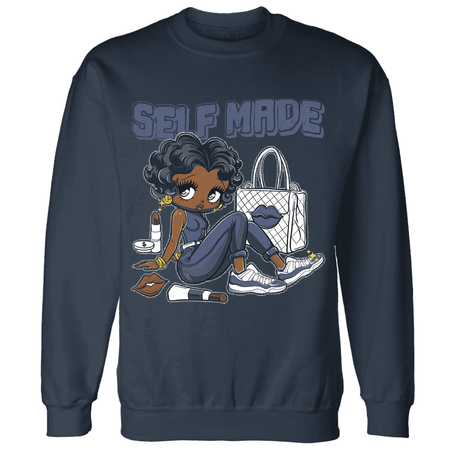 Low-Diffused-Blue-11s-Sweatshirt-Match-Sneaker-Girl-Selfmade