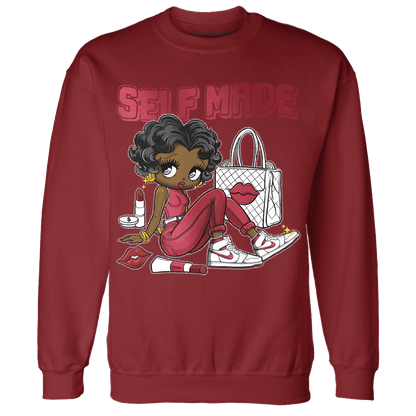 High 85 Metallic Burgundy 1s Sweatshirt Match Sneaker Girl Selfmade - NastyJamz