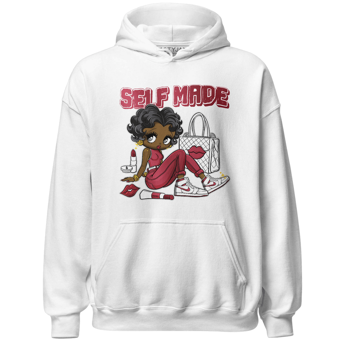 High 85 Metallic Burgundy 1s Hoodie Match Sneaker Girl Selfmade - NastyJamz
