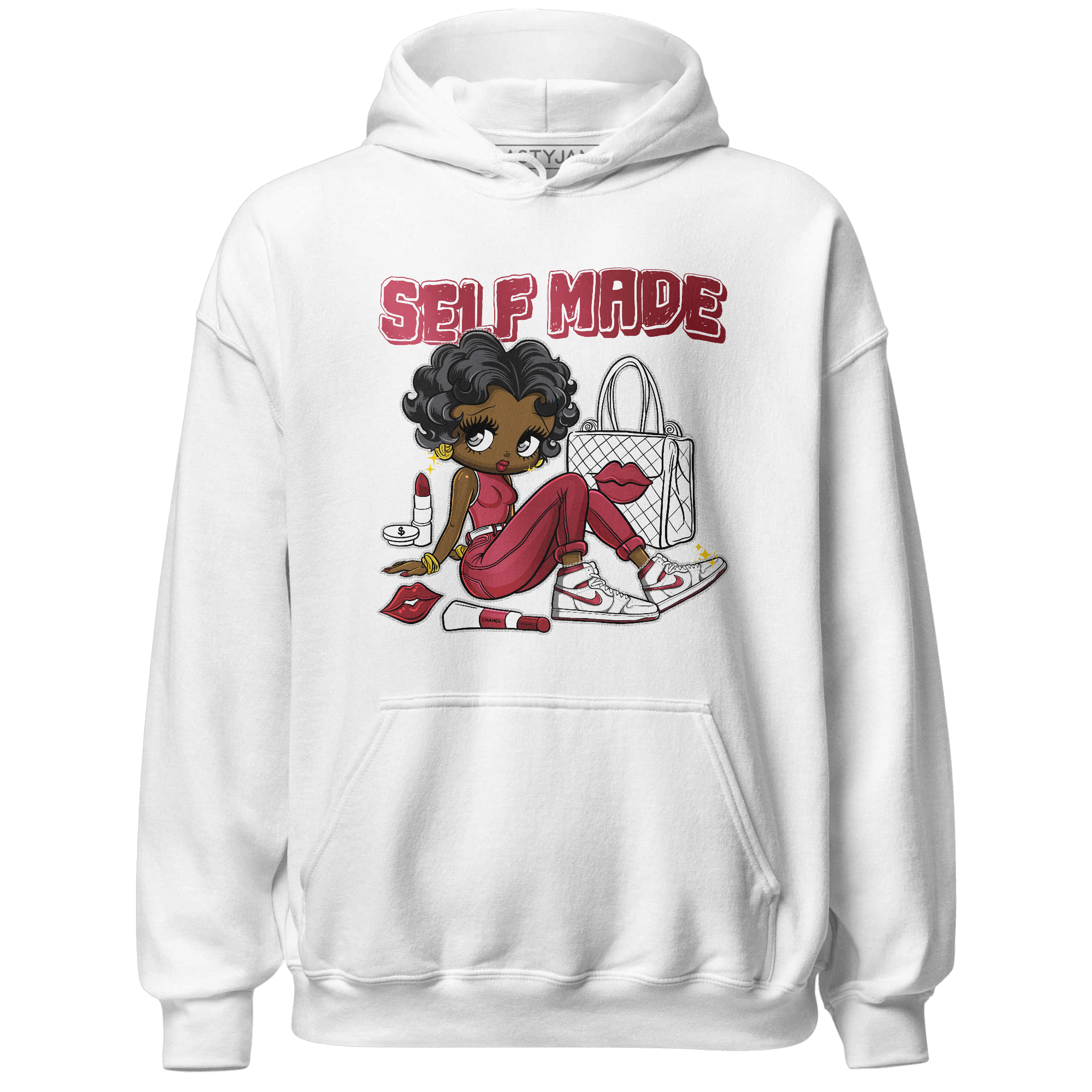 High 85 Metallic Burgundy 1s Hoodie Match Sneaker Girl Selfmade - NastyJamz