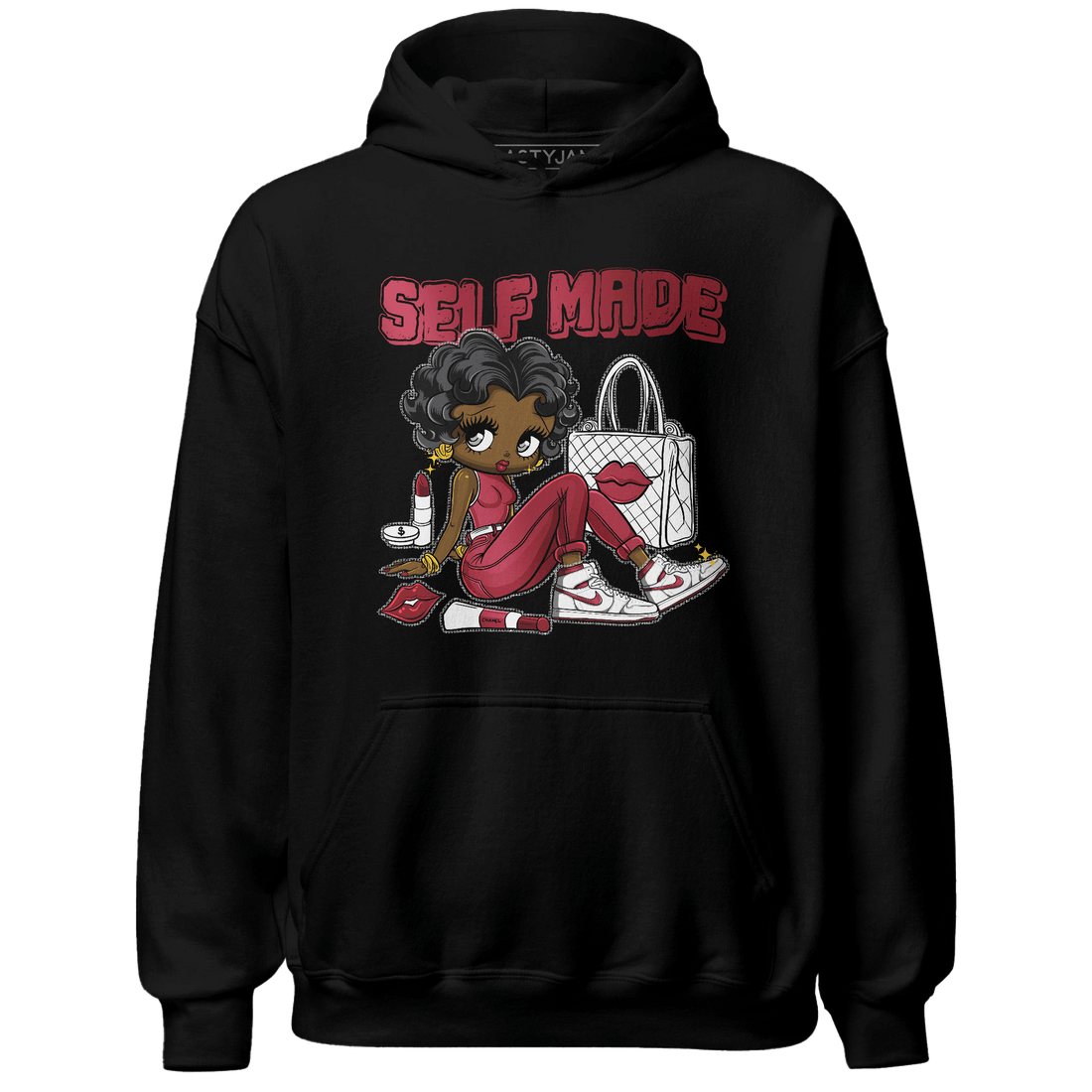 High 85 Metallic Burgundy 1s Hoodie Match Sneaker Girl Selfmade - NastyJamz