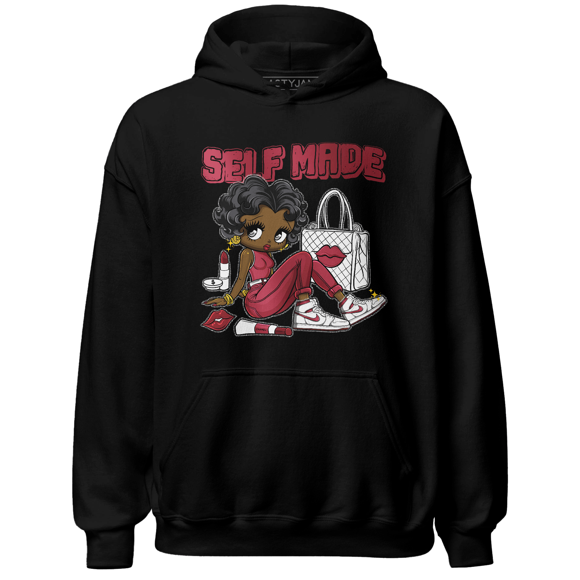 High 85 Metallic Burgundy 1s Hoodie Match Sneaker Girl Selfmade - NastyJamz