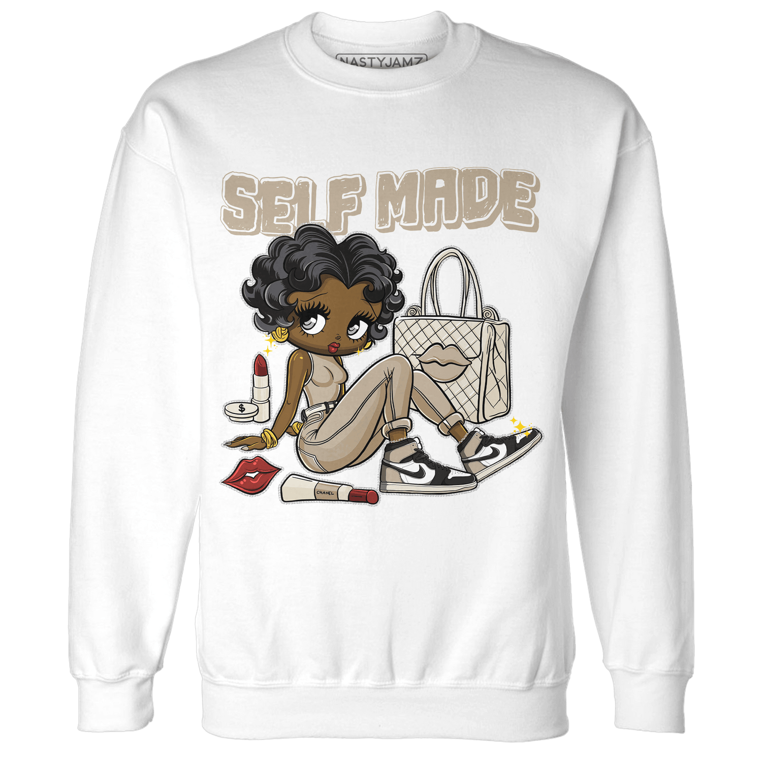 Latte 1s Sweatshirt Match Sneaker Girl Selfmade - NastyJamz