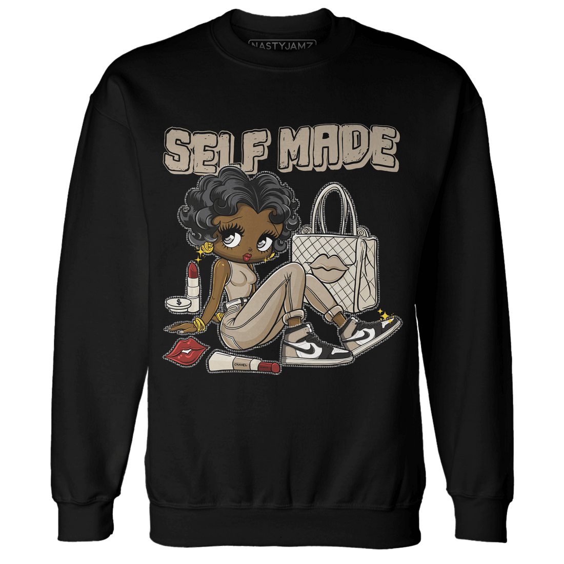 Latte 1s Sweatshirt Match Sneaker Girl Selfmade - NastyJamz