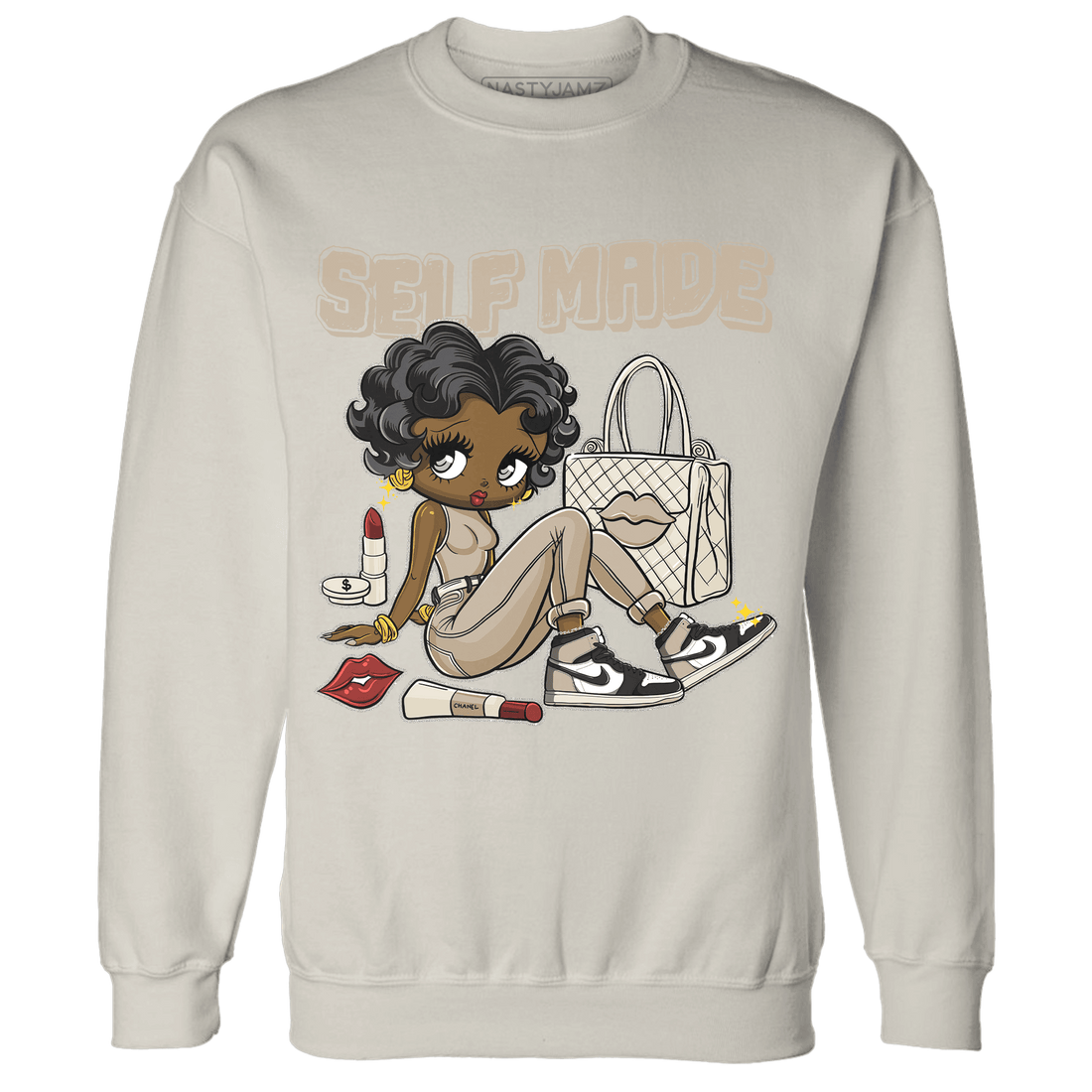 Latte 1s Sweatshirt Match Sneaker Girl Selfmade - NastyJamz