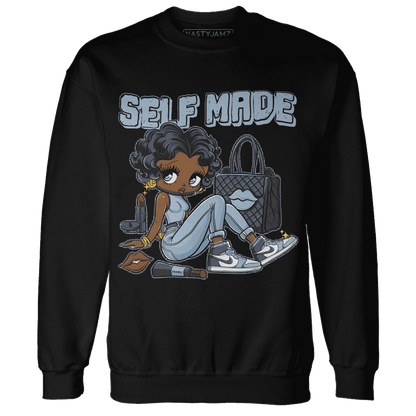 Mid Diffused Blue Grey 1s Sweatshirt Match Sneaker Girl Selfmade - NastyJamz