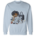 Mid Diffused Blue Grey 1s Sweatshirt Match Sneaker Girl Selfmade - NastyJamz