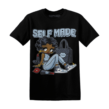Mid Diffused Blue Grey 1s T Shirt Match Sneaker Girl Selfmade - NastyJamz