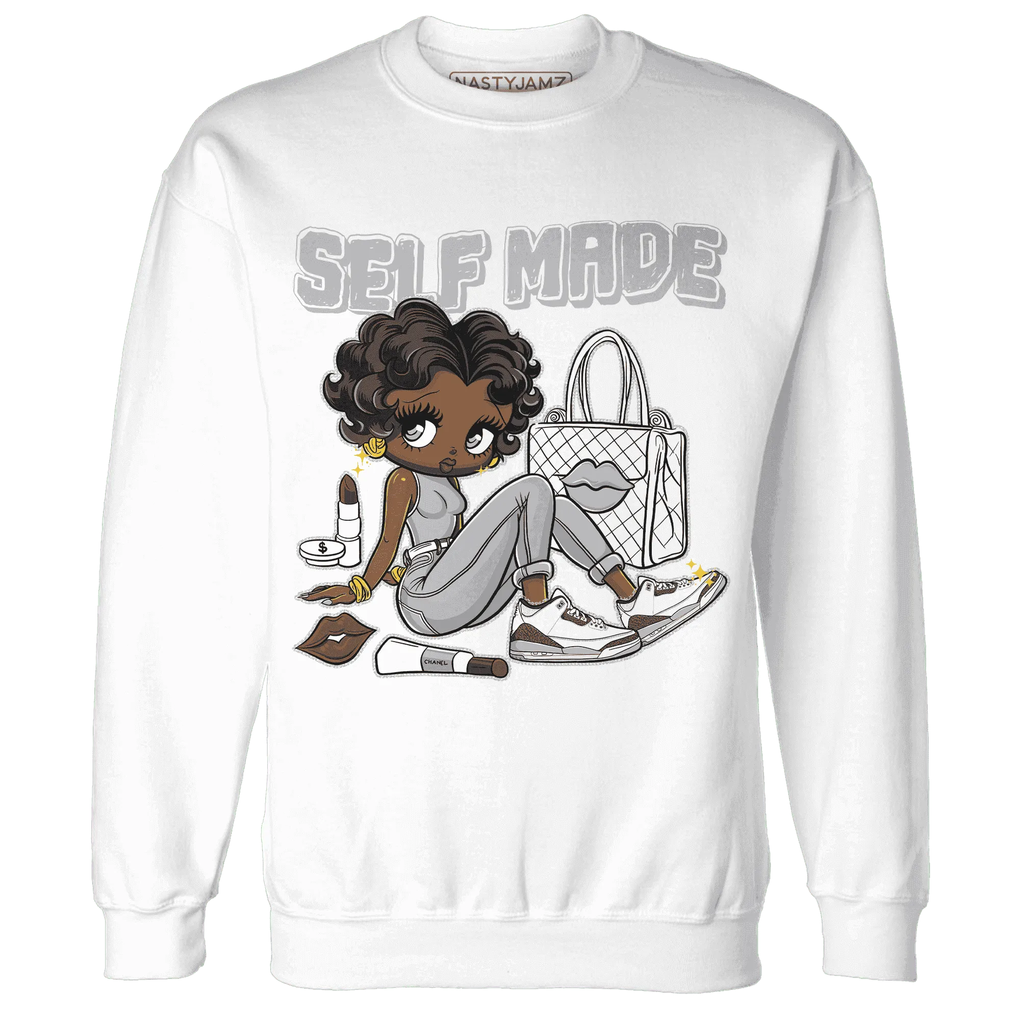 Cement-Grey-3s-Sweatshirt-Match-Sneaker-Girl-Selfmade