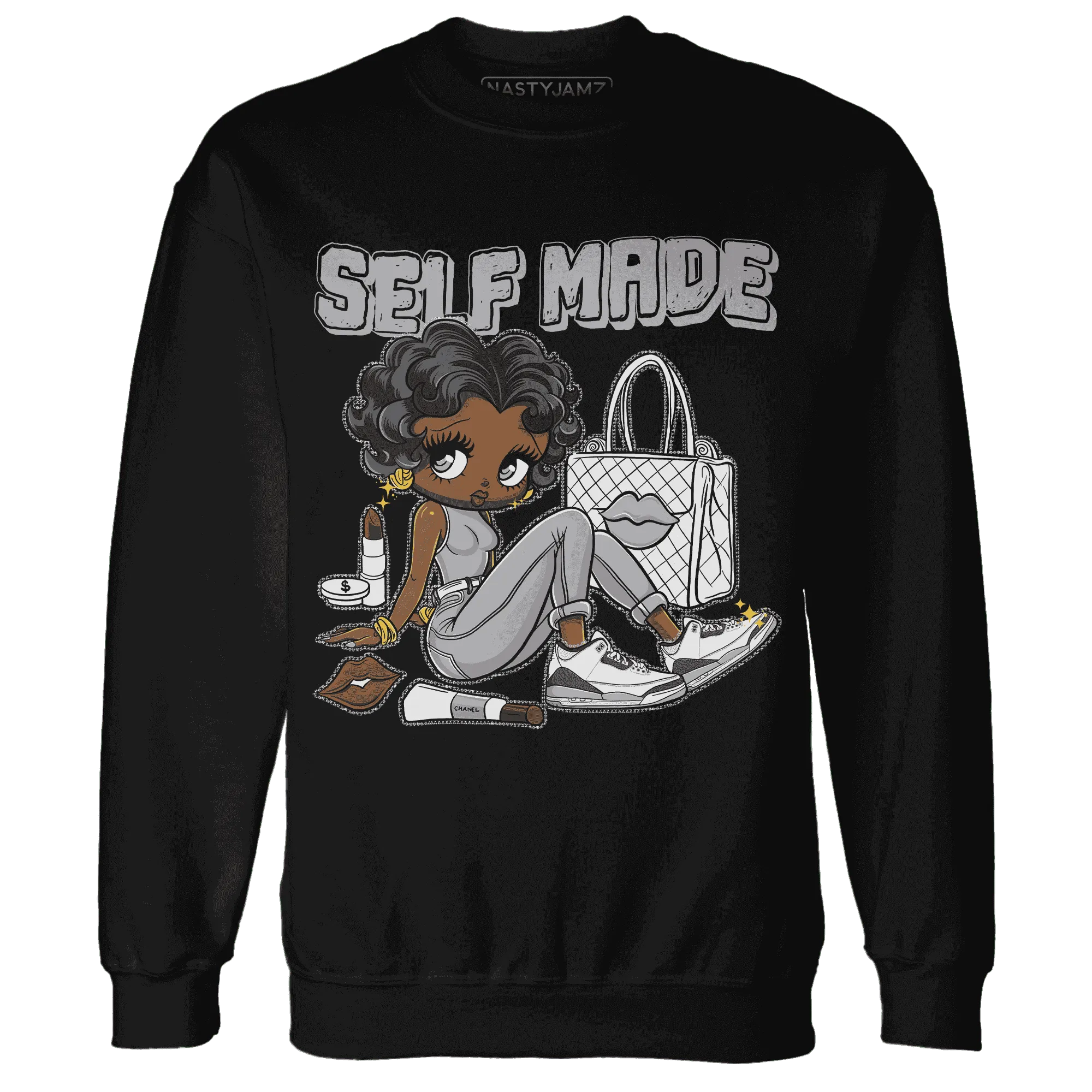 Cement-Grey-3s-Sweatshirt-Match-Sneaker-Girl-Selfmade