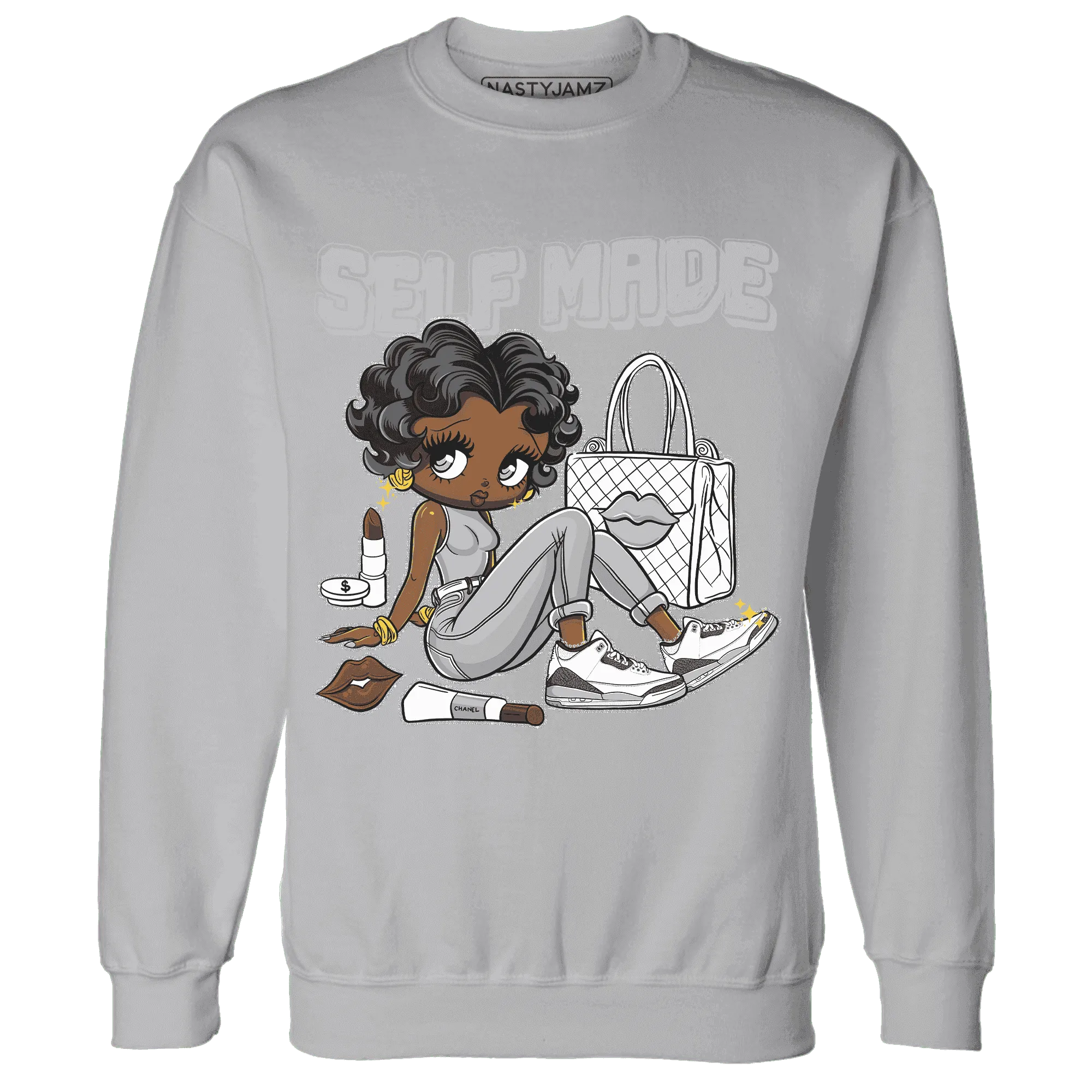 Cement-Grey-3s-Sweatshirt-Match-Sneaker-Girl-Selfmade