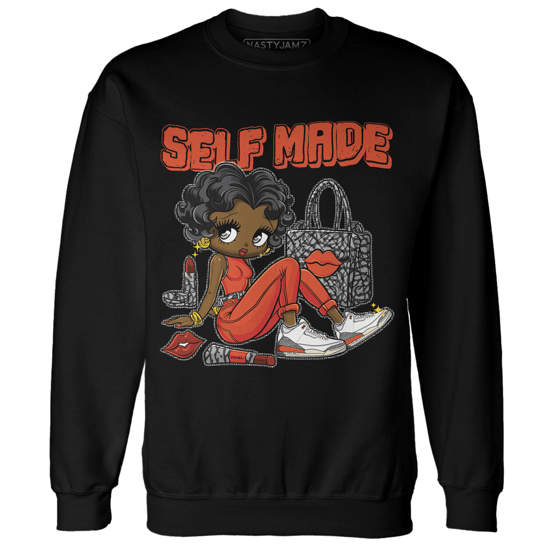 Georgia Peach 3s Sweatshirt Match Sneaker Girl Selfmade - NastyJamz