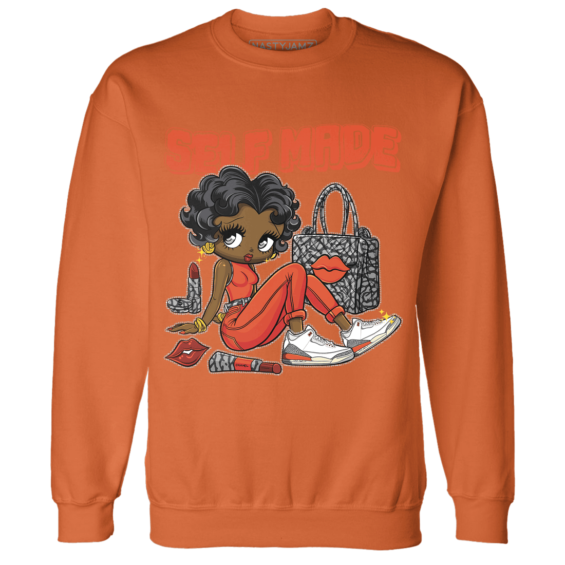 Georgia Peach 3s Sweatshirt Match Sneaker Girl Selfmade - NastyJamz