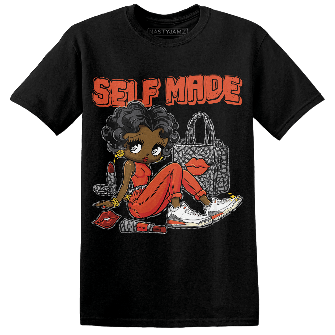 Georgia Peach 3s T Shirt Match Sneaker Girl Selfmade - NastyJamz