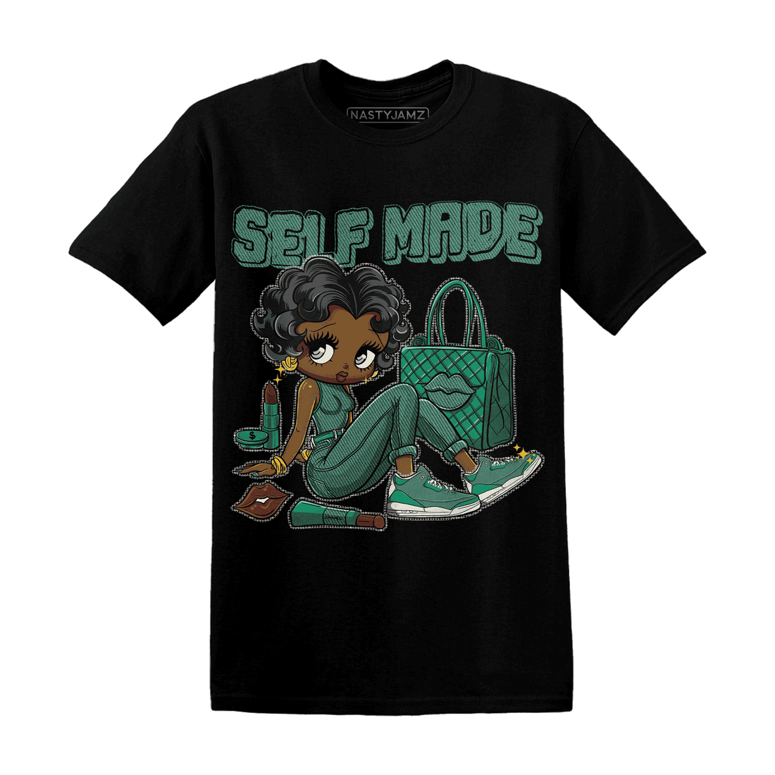 Nina CN Abney 3s T Shirt Match Sneaker Girl Selfmade - NastyJamz
