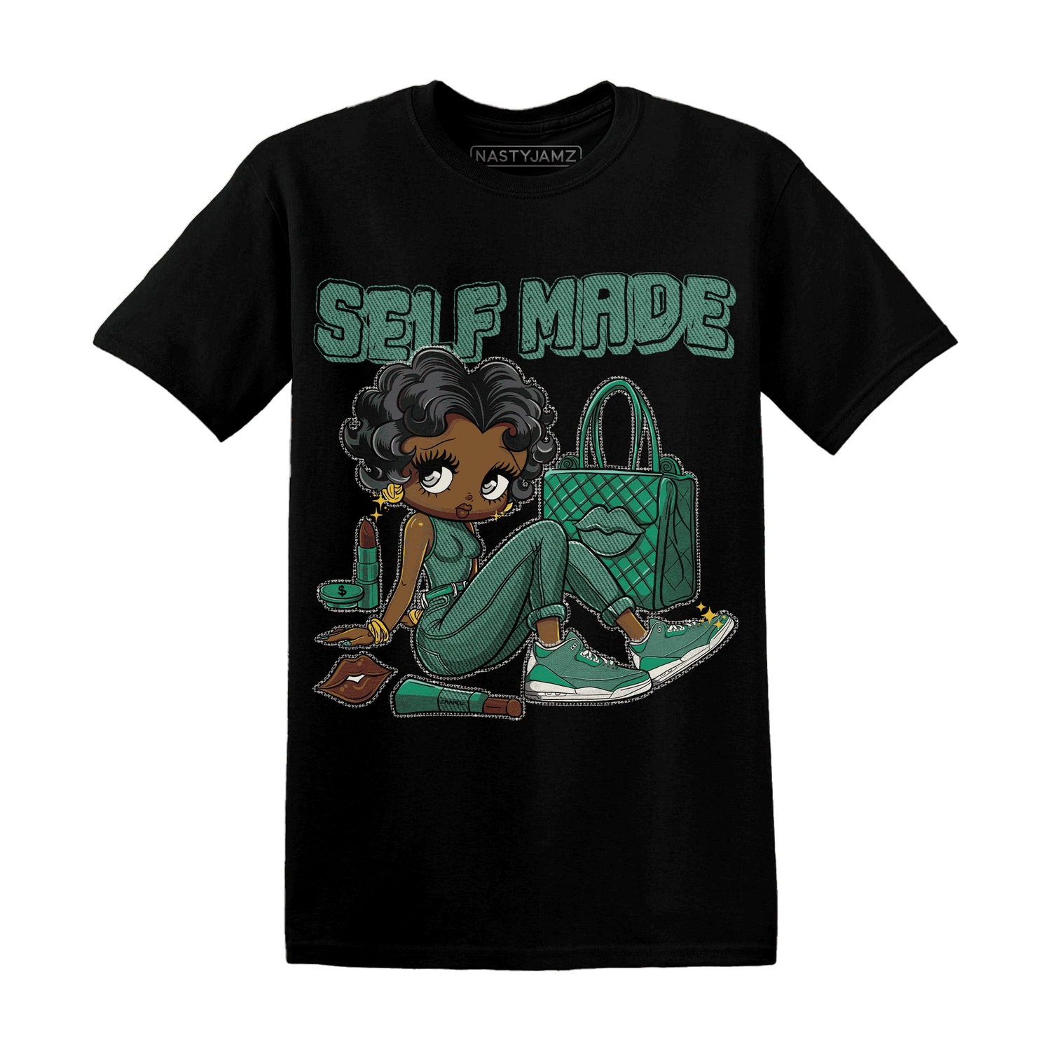 Nina CN Abney 3s T Shirt Match Sneaker Girl Selfmade - NastyJamz