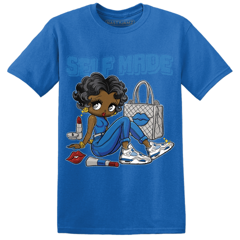 Industrial-Blue-4s-T-Shirt-Match-Sneaker-Girl-Selfmade