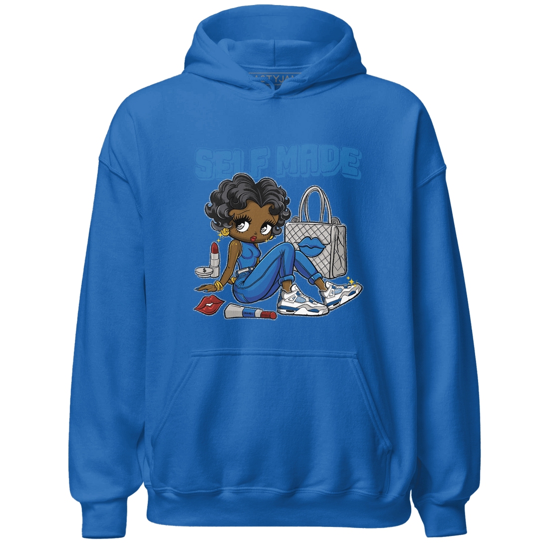 Industrial Blue 4s Hoodie Match Sneaker Girl Selfmade - NastyJamz