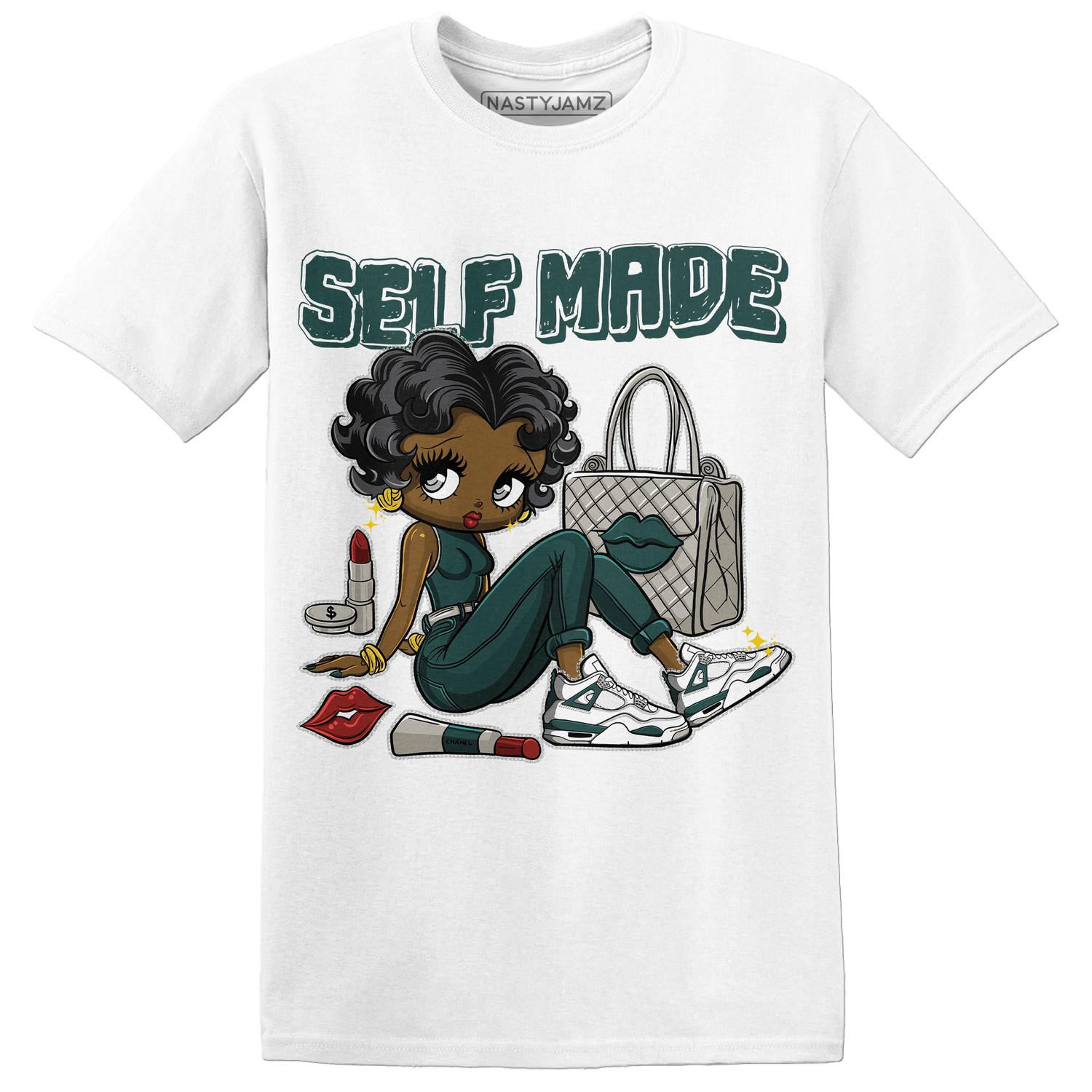 Oxidized Green 4s T Shirt Match Sneaker Girl Selfmade - NastyJamz