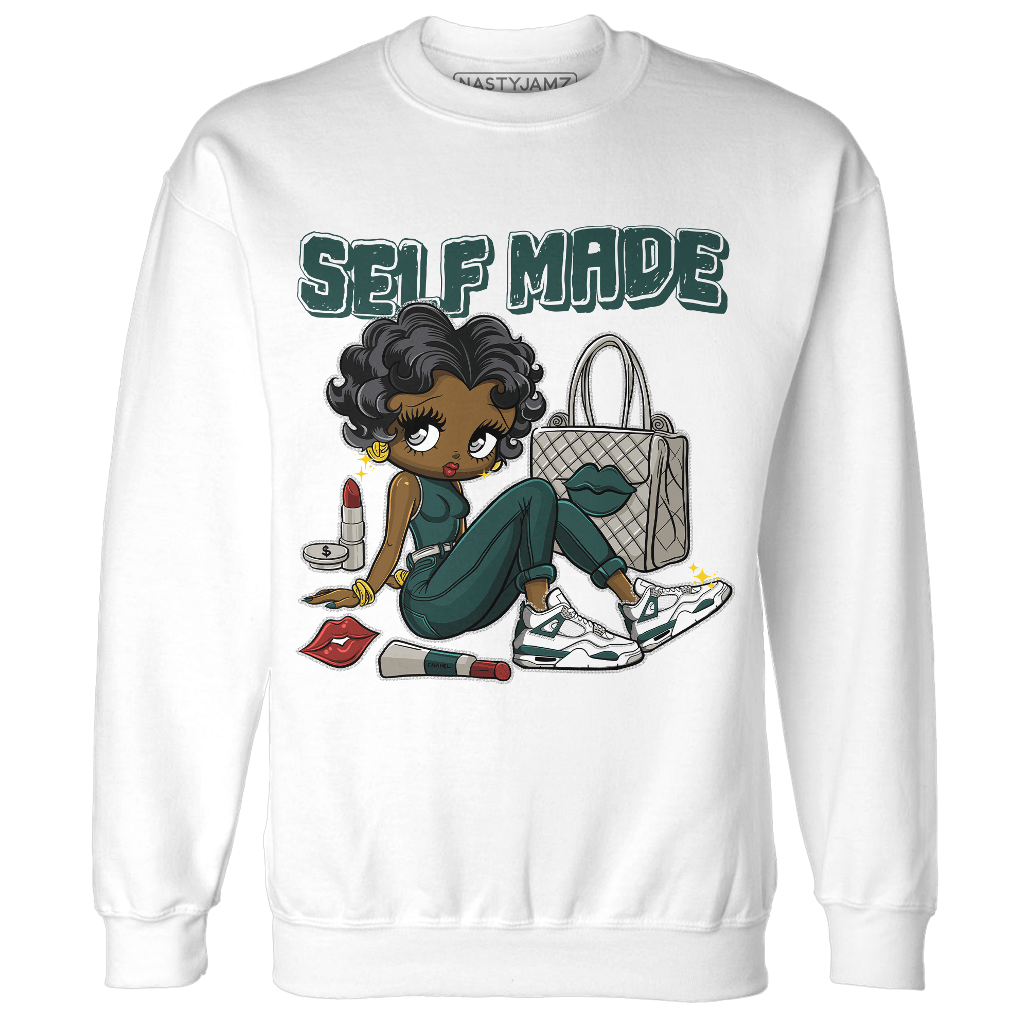 Oxidized Green 4s Sweatshirt Match Sneaker Girl Selfmade - NastyJamz