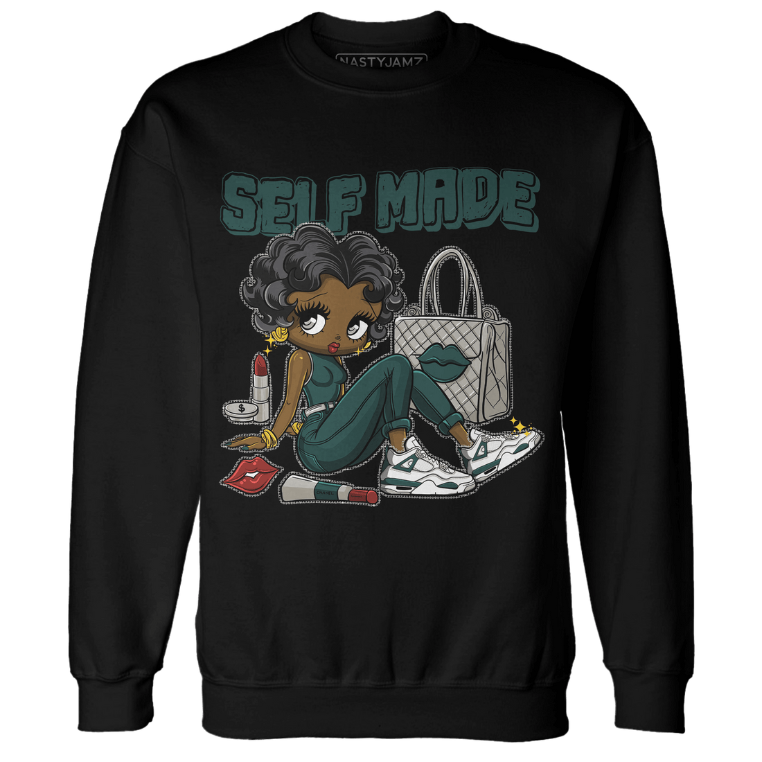 Oxidized Green 4s Sweatshirt Match Sneaker Girl Selfmade - NastyJamz