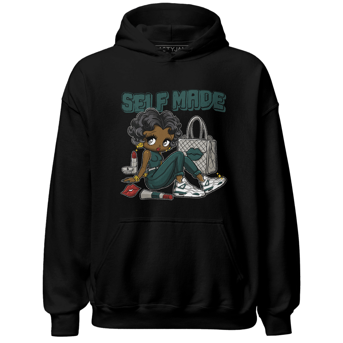 Oxidized Green 4s Hoodie Match Sneaker Girl Selfmade - NastyJamz