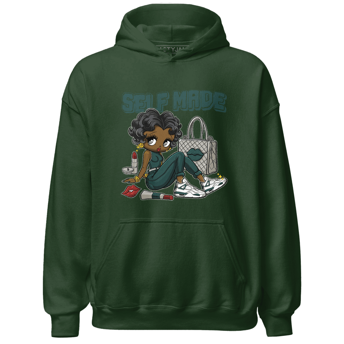 Oxidized Green 4s Hoodie Match Sneaker Girl Selfmade - NastyJamz