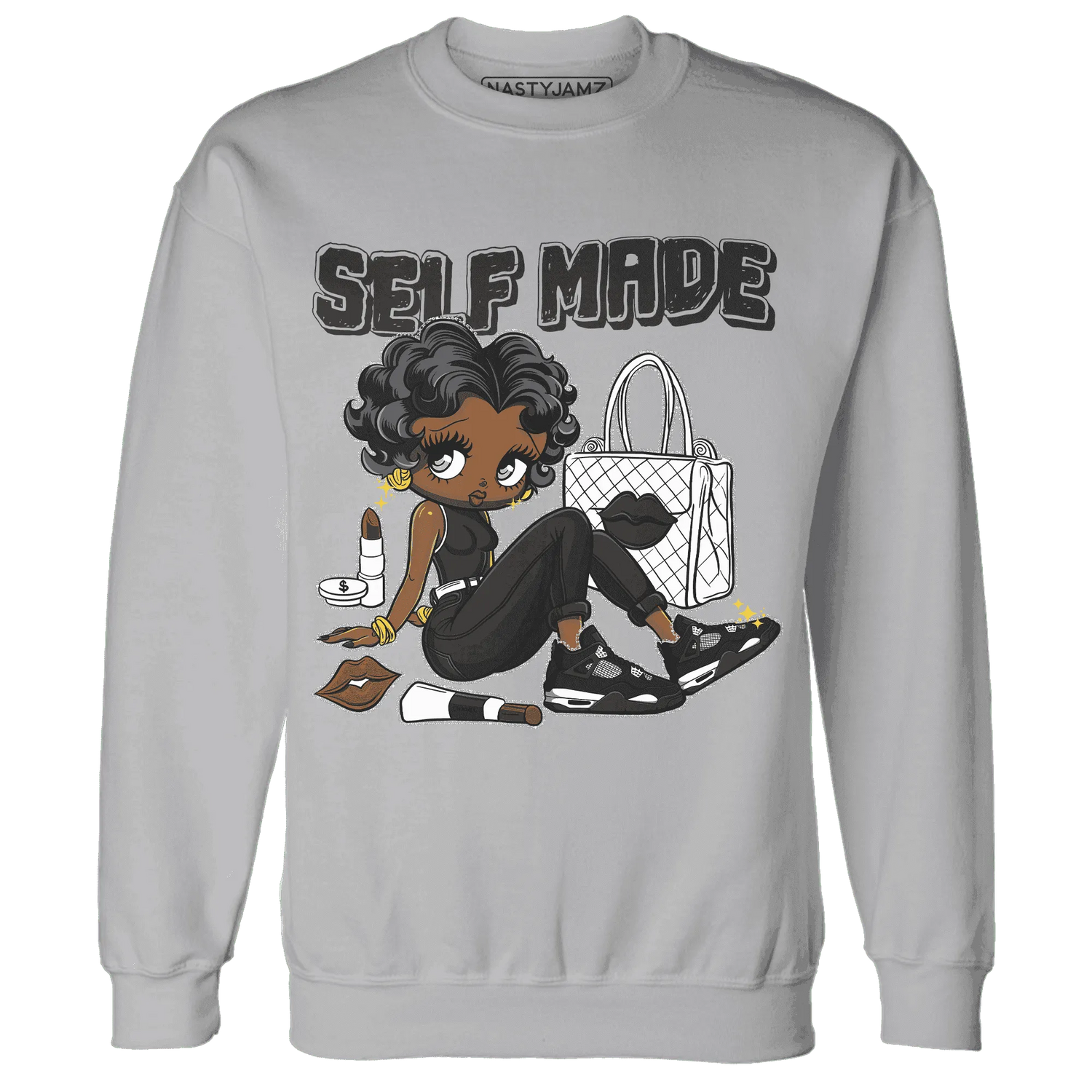 White-Thunder-4s-Sweatshirt-Match-Sneaker-Girl-Selfmade