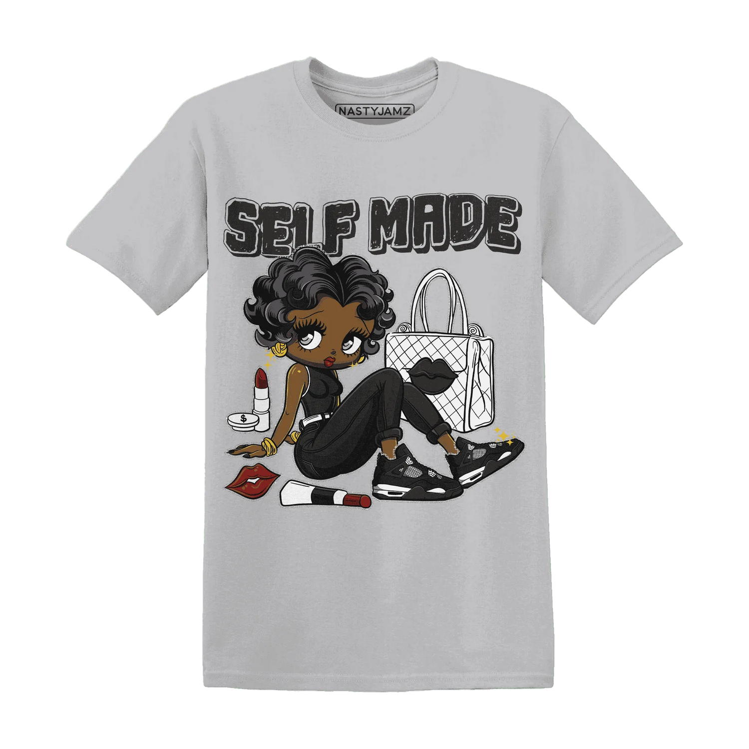 White-Thunder-4s-T-Shirt-Match-Sneaker-Girl-Selfmade