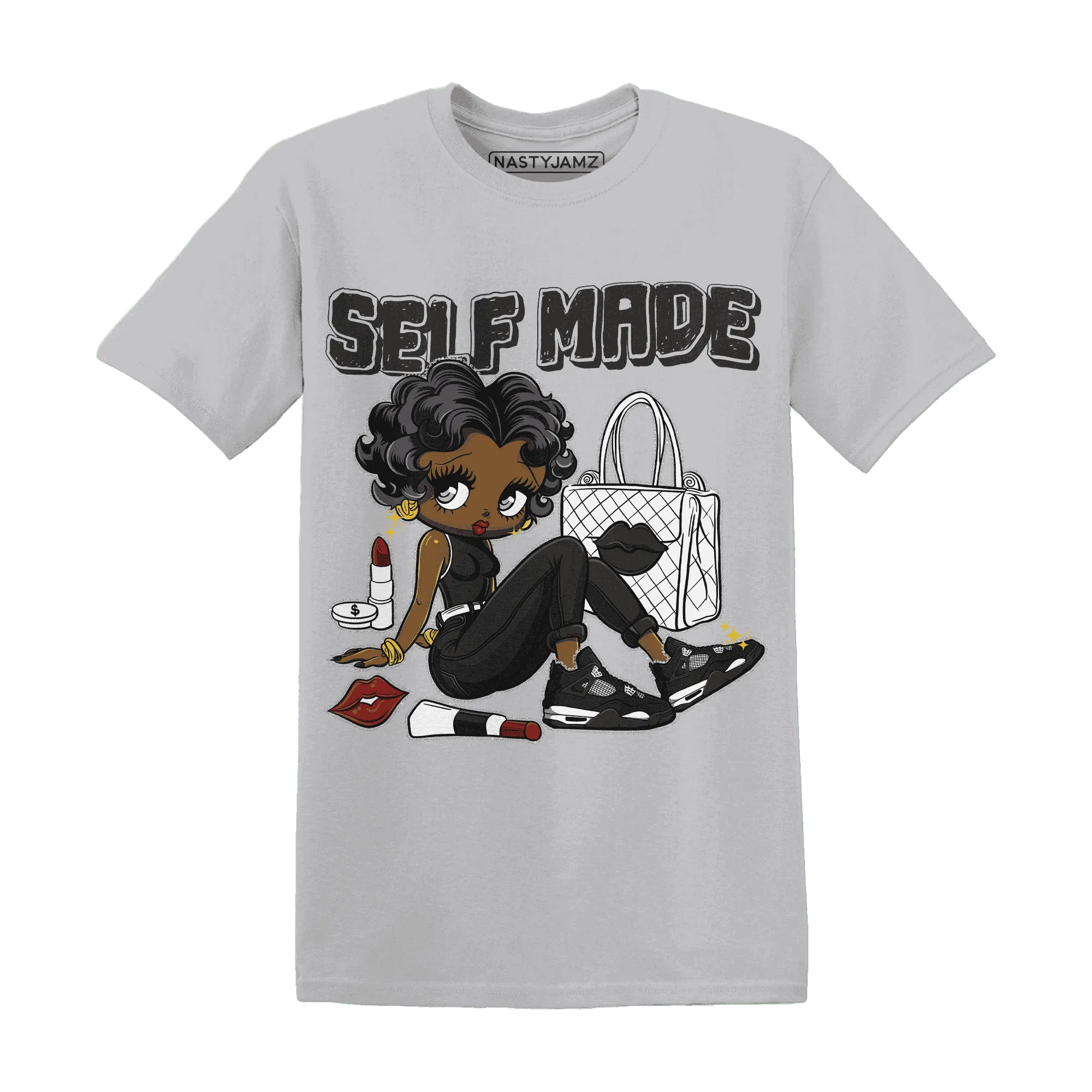 White-Thunder-4s-T-Shirt-Match-Sneaker-Girl-Selfmade