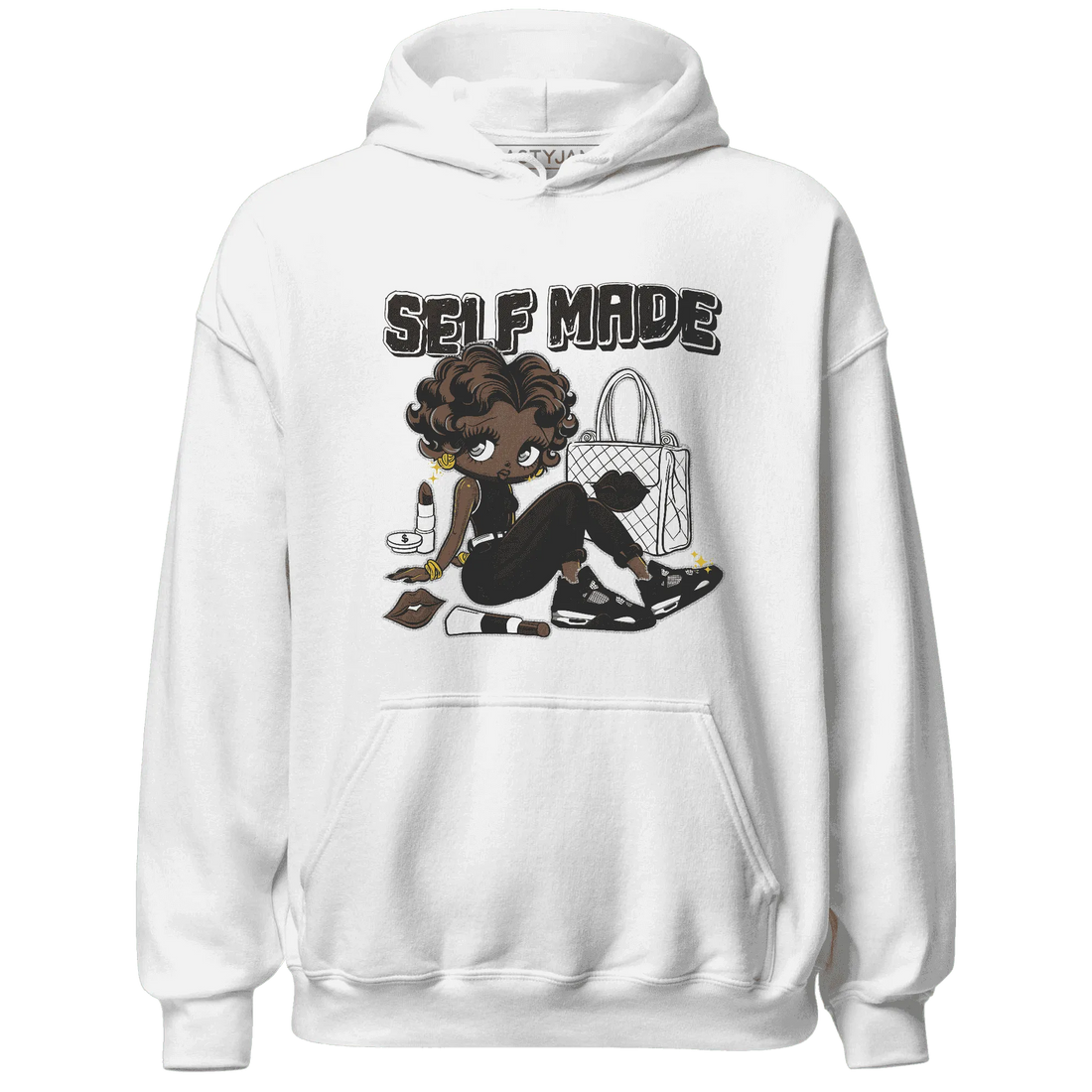 White-Thunder-4s-Hoodie-Match-Sneaker-Girl-Selfmade