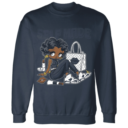 White-Navy-6s-Sweatshirt-Match-Sneaker-Girl-Selfmade