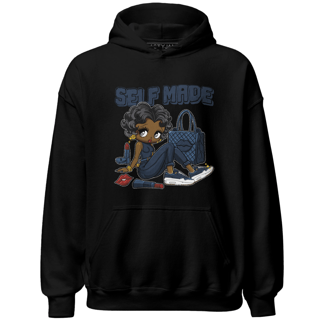 AM 1 86 Jackie Robinson Hoodie Match Sneaker Girl Selfmade - NastyJamz
