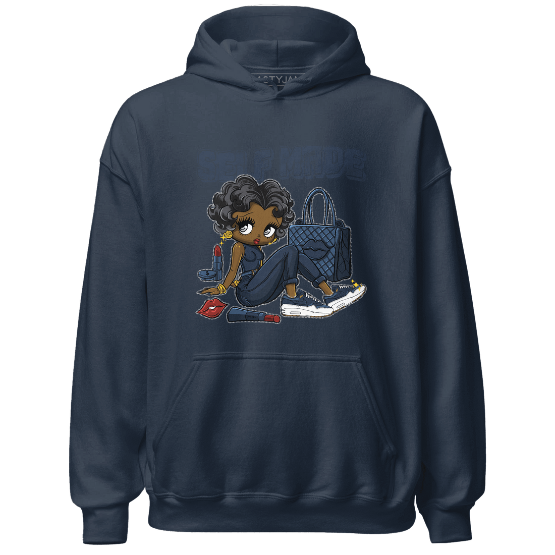 AM 1 86 Jackie Robinson Hoodie Match Sneaker Girl Selfmade - NastyJamz