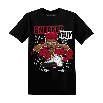 NastyJamz-Retro-Red-Taxi-12s-T-Shirt-Match-Sneaker-Guy-Collector