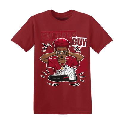 NastyJamz-Retro-Red-Taxi-12s-T-Shirt-Match-Sneaker-Guy-Collector