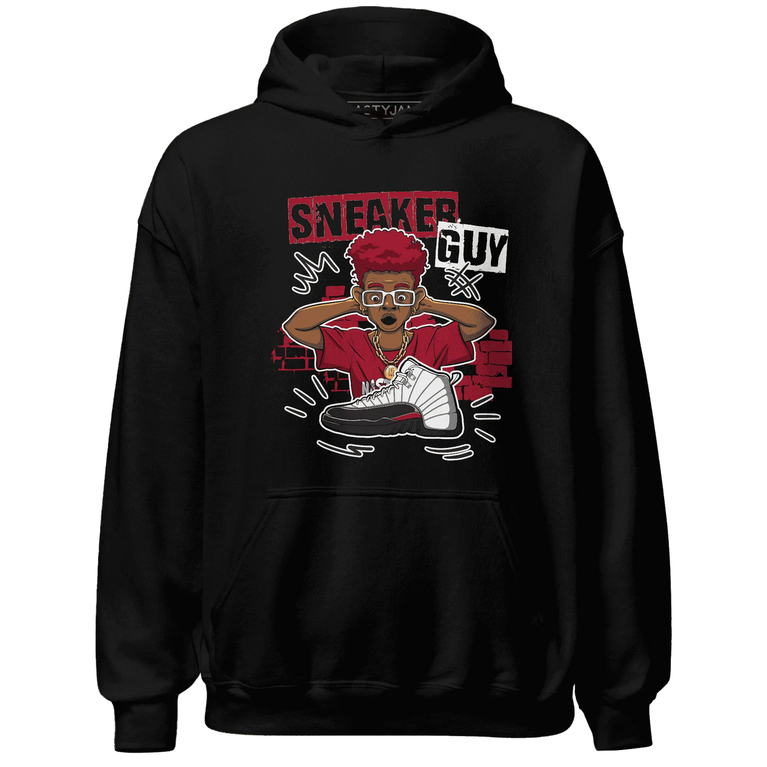 NastyJamz-Retro-Red-Taxi-12s-Hoodie-Match-Sneaker-Guy-Collector