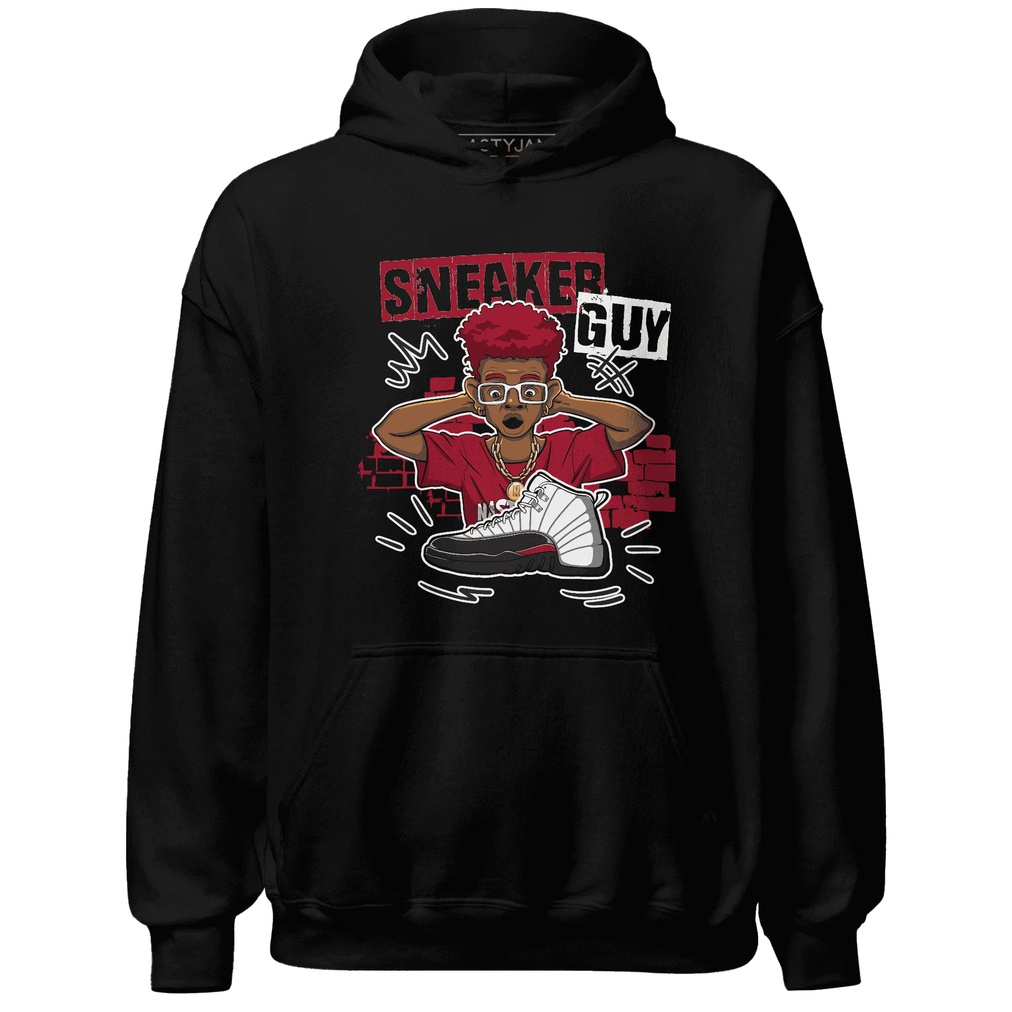 NastyJamz-Retro-Red-Taxi-12s-Hoodie-Match-Sneaker-Guy-Collector