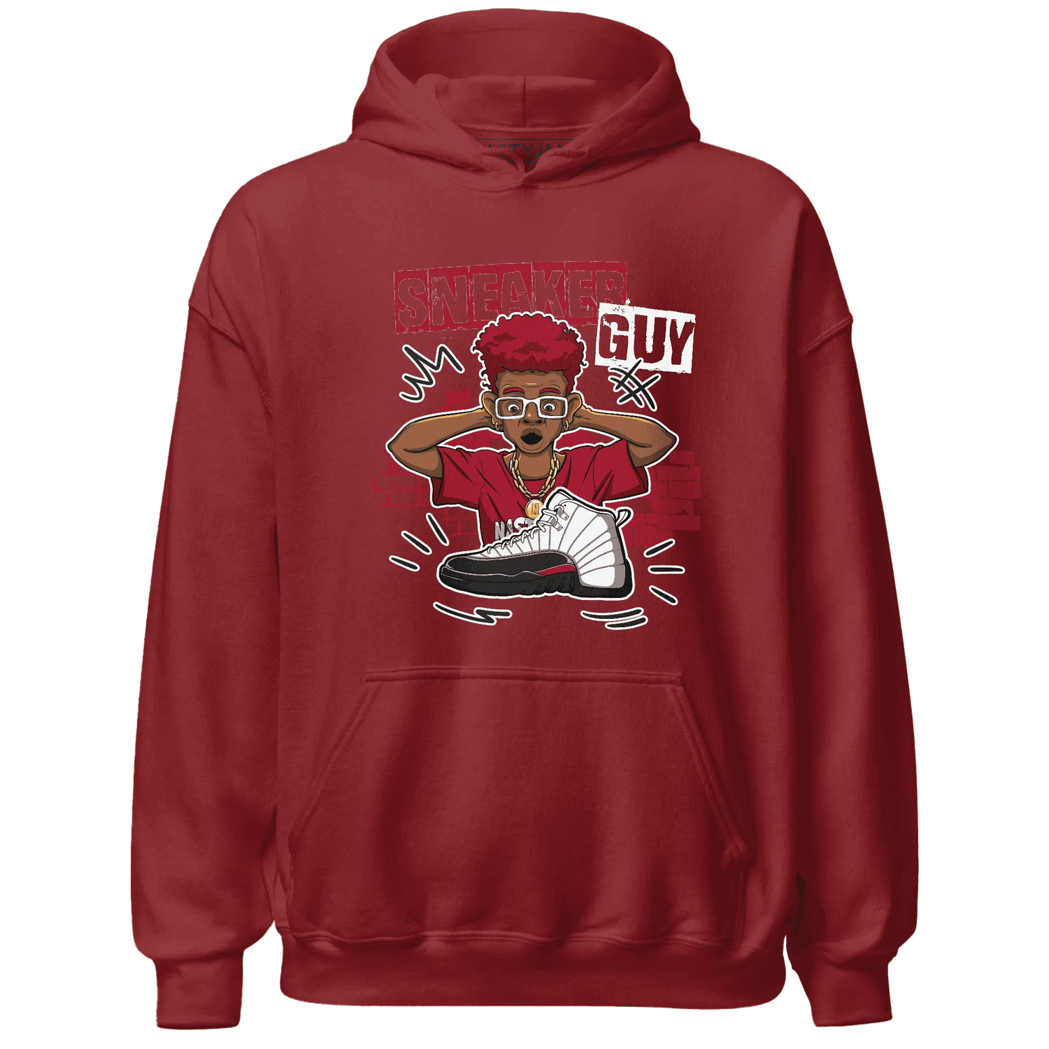 NastyJamz-Retro-Red-Taxi-12s-Hoodie-Match-Sneaker-Guy-Collector