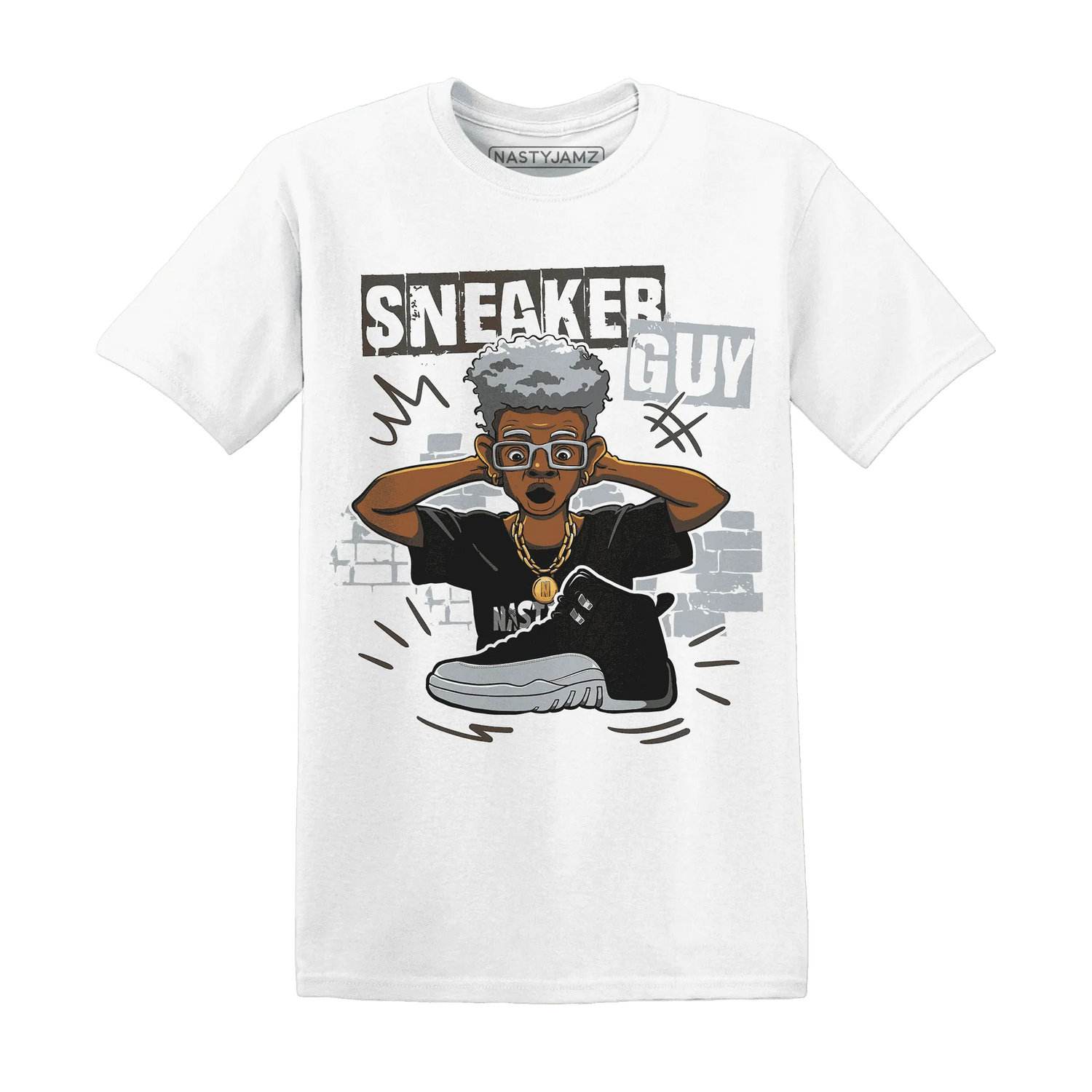 NastyJamz-Wolf-Grey-12s-T-Shirt-Match-Sneaker-Guy-Collector