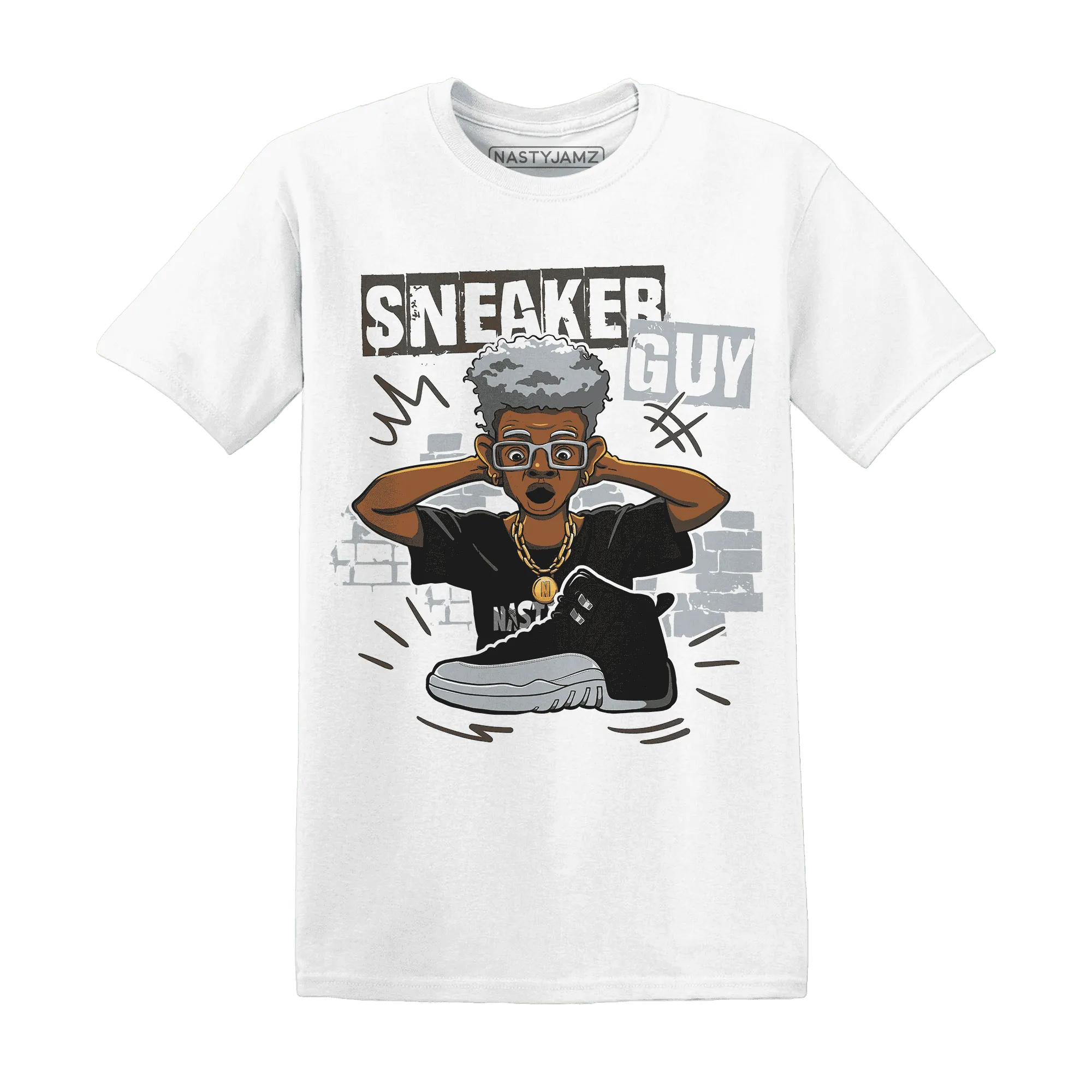 NastyJamz-Wolf-Grey-12s-T-Shirt-Match-Sneaker-Guy-Collector