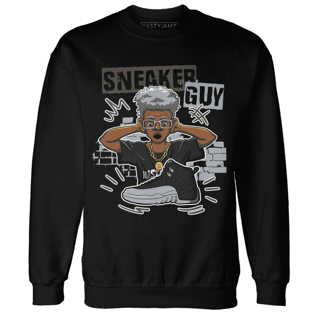 NastyJamz-Wolf-Grey-12s-Sweatshirt-Match-Sneaker-Guy-Collector