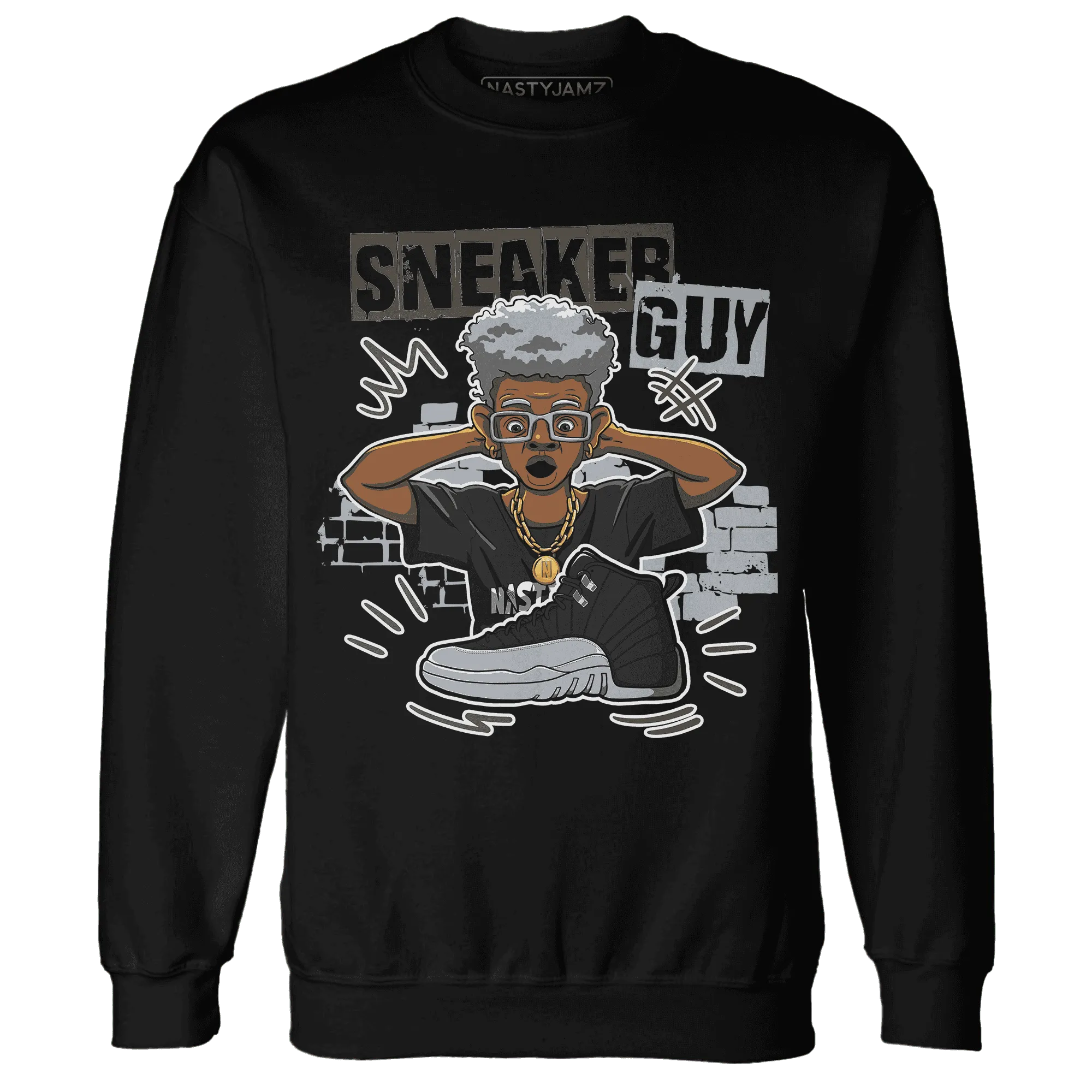 NastyJamz-Wolf-Grey-12s-Sweatshirt-Match-Sneaker-Guy-Collector