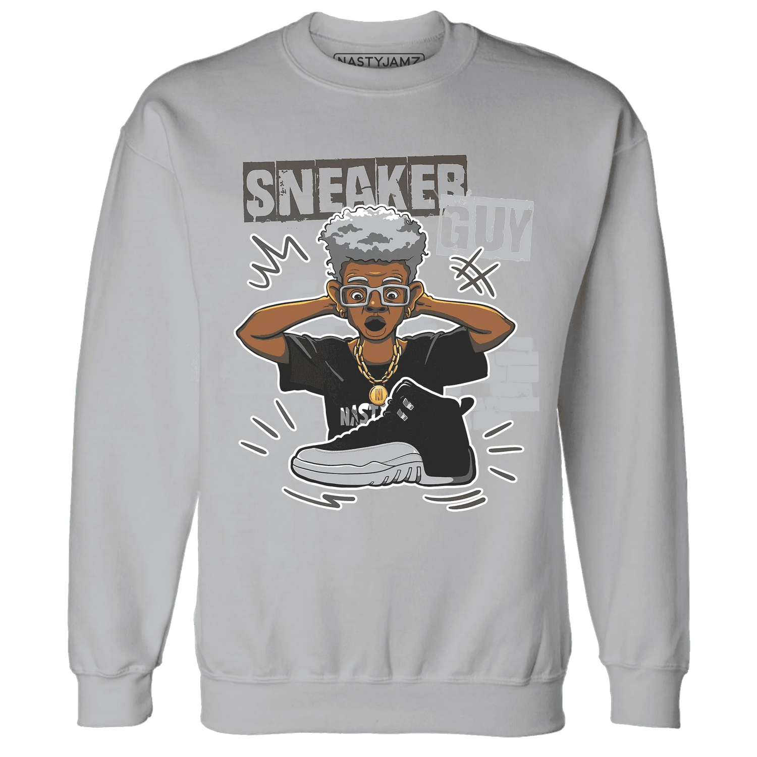 NastyJamz-Wolf-Grey-12s-Sweatshirt-Match-Sneaker-Guy-Collector