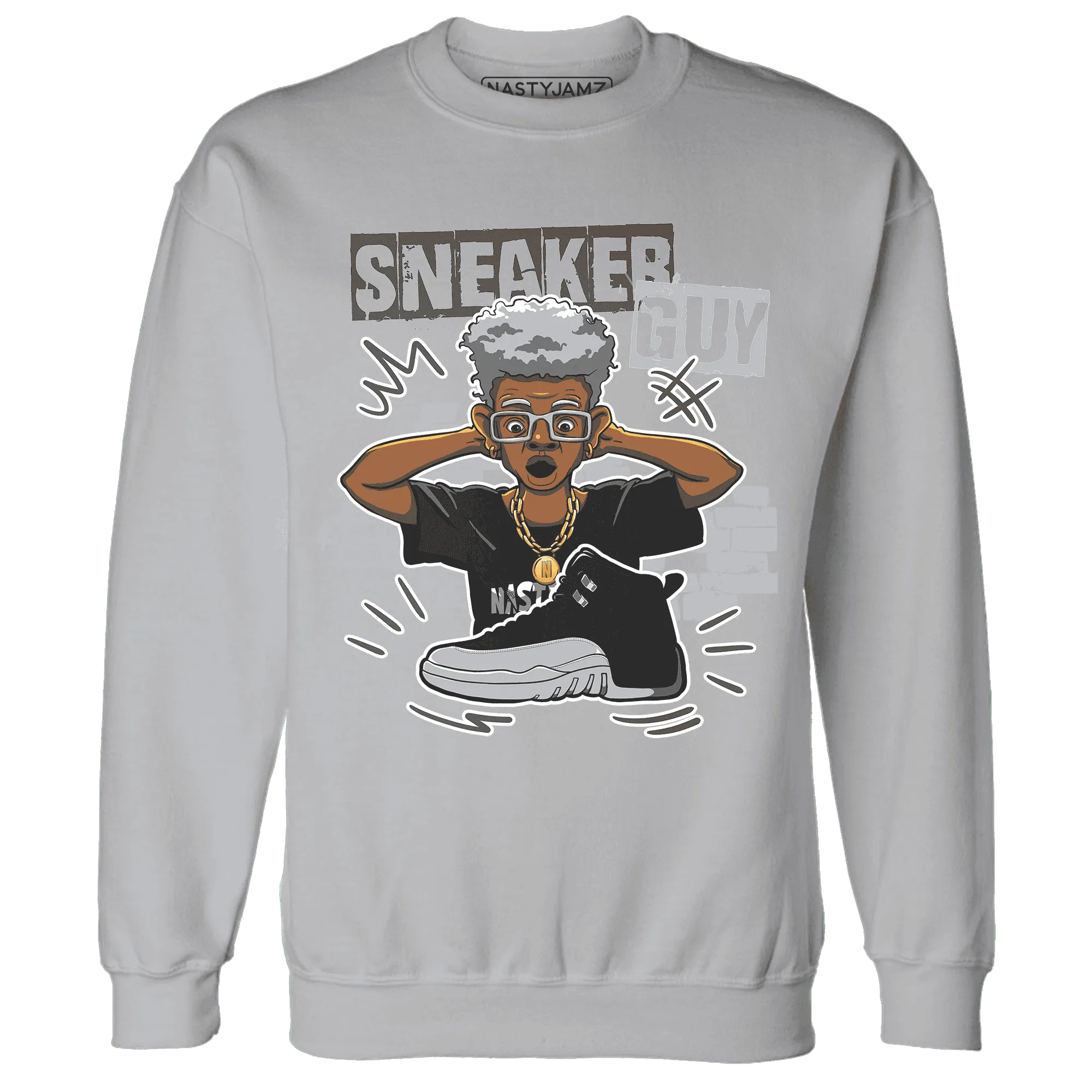 NastyJamz-Wolf-Grey-12s-Sweatshirt-Match-Sneaker-Guy-Collector