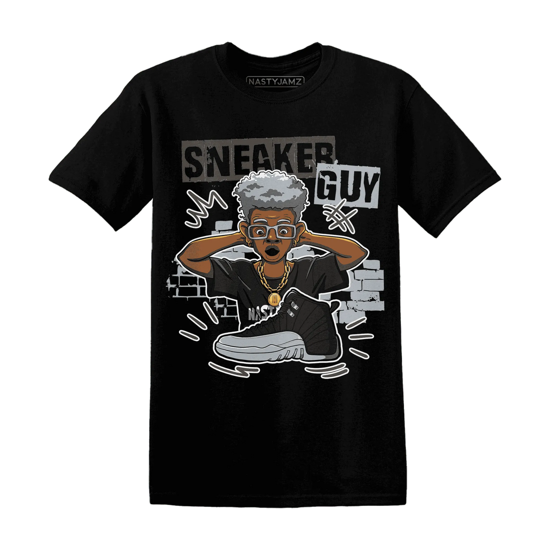 NastyJamz-Wolf-Grey-12s-T-Shirt-Match-Sneaker-Guy-Collector