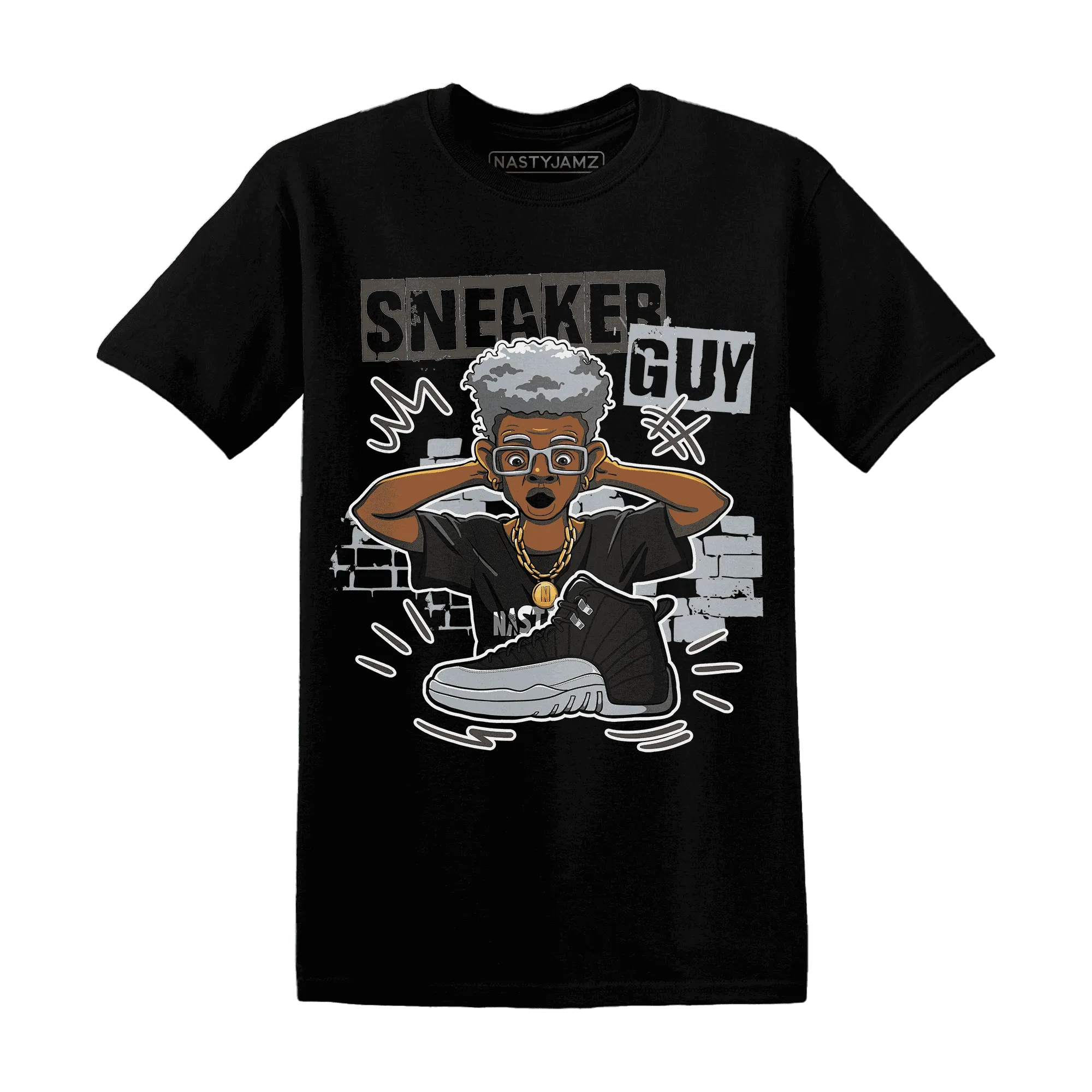 NastyJamz-Wolf-Grey-12s-T-Shirt-Match-Sneaker-Guy-Collector
