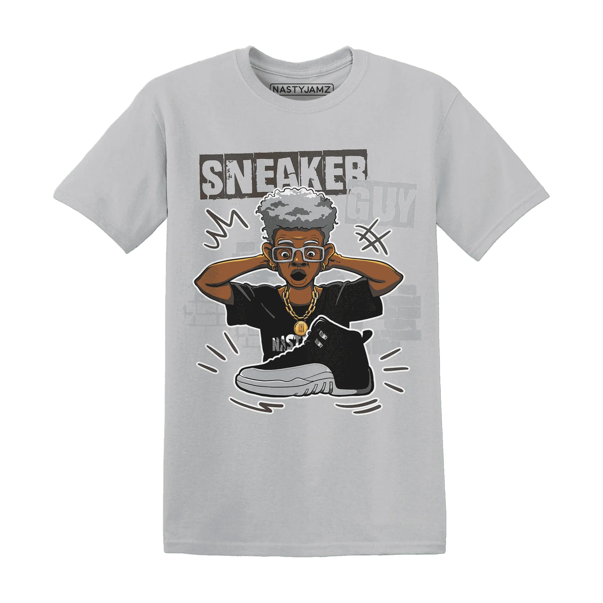 NastyJamz-Wolf-Grey-12s-T-Shirt-Match-Sneaker-Guy-Collector